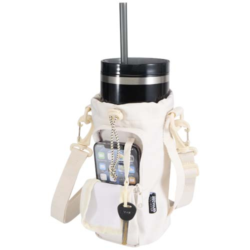 Sac porte-bouteille 2 L à personnaliser recyclé Aware™ Trip Blanc cassé